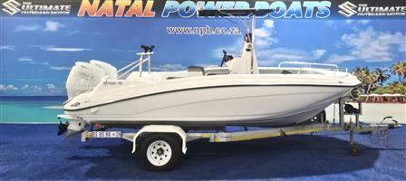 EXPLORER EVO 19 ON TRAILER 2 X70 SUZUKI 4 STROKES  