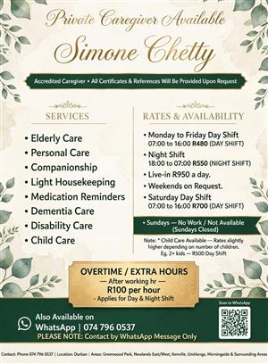 Caregiver nursing 