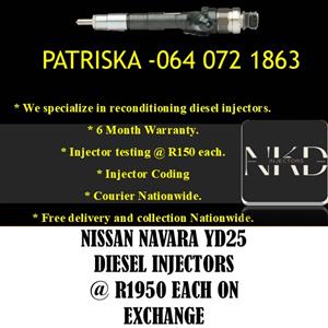 NISSAN NAVARA YD25 INJECTORS FOR SALE 