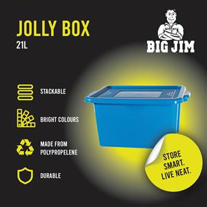 Big Jim Jolly Box 21L – Stackable, Durable Storage Solution