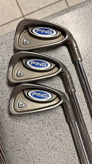 Golf clubs Ping i5 irons set 3-SW, Regular flex, Black dot 