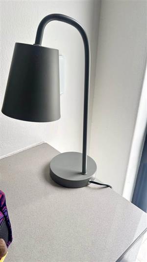 Grey metal lamp
