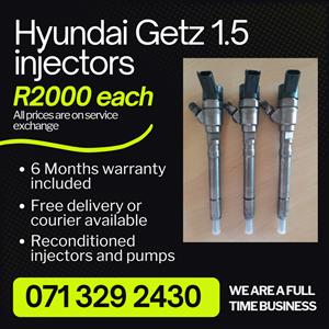 HYUNDAI GETZ 1.5 INJECTORS FOR SALE WITH WARRANTY 