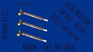 HYUNDAI H1 2,5 BEST QUALITY RECONDITIONED DIESEL INJECTORS FOR SALE MABOPANE