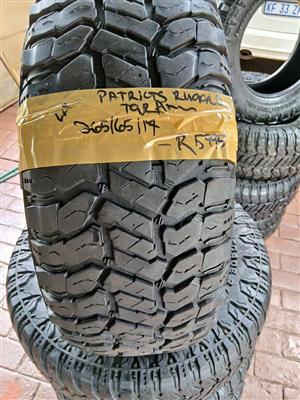 4x Patriot Rugged Terain 17 Bakkie tyres