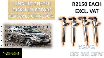 Renault Duster diesel injectors for sale we sell or recon.