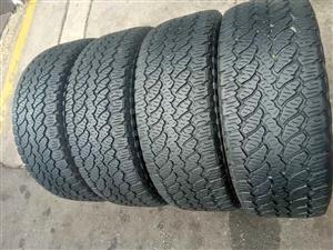4 X 255/55/19 General grabber A/T tyres with sufficient threads