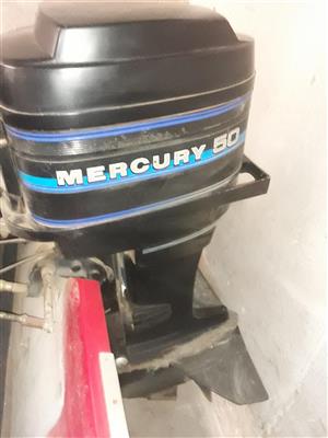Speed boat 5mts long with Mercury 50 up motor.