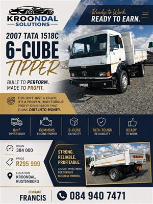 2007 Tata 1518C 6 cube tipper