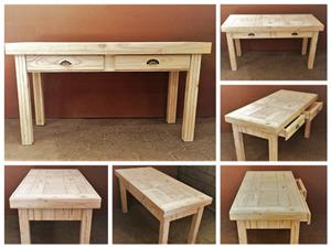 Study desk Farmhouse series 1500 with drawers - Raw