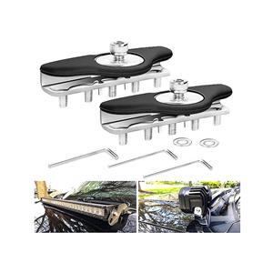 Universal LED Light Bar Mounting Brackets - No-Drill Stainless Steel Mount Clamps (2pc)