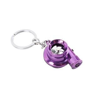 Turbocharger Keyring with LED Light & Turbo Sound Effect (Purple)