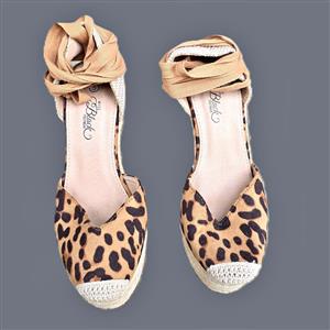 Platform Espadrilles - Leopard Print - UK/SA Size 5