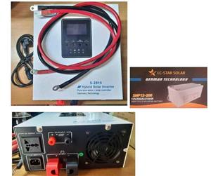 Sun 1500w 12v Pure sinewave hybrid inverter + 200ah gel, New with warranty and FREE DELIVERY