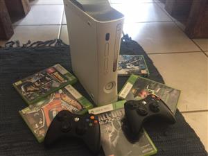 Xbox 360 for sale, incl 2 remotes, 5 games(Call of duty,MXvsAV,Hotwheels,Batman 2, Don Bradman cricket)