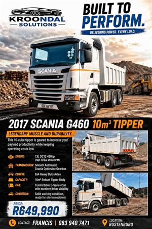 2017 Scania g460 0m³ tipper