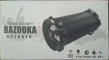 SPEAKER Bluetooth Wireless Swiss Couqar BAZOOKA in a box: =TF Card  =FMRadio =US