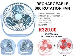 Load Shedding Rechargeable Fans