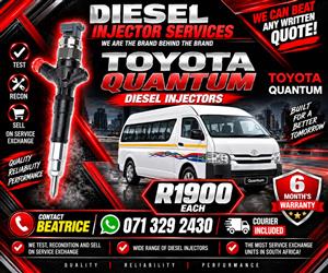 TOYOTA QUANTUM INJECTORS FOR SALE WITH WARRANTY INCLUDED 