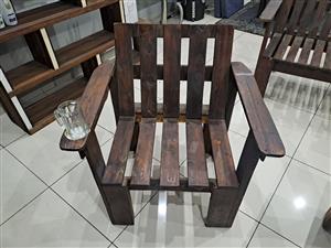 Wooden Set with canvas cushions 