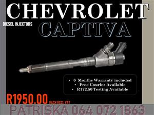Chevrolet Captiva diesel injectors for sale on same day service
