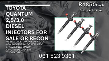 TOYOTA QUANTUM DIESEL INJECTORS FOR SALE WITH TESTE REPORTS 