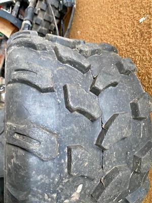 18 x 9.5 x 8 tyre. Meyerton bike scrapyard new and secondhand spares.