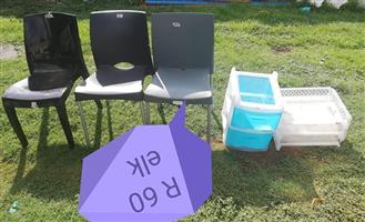 Various plastic items for sale