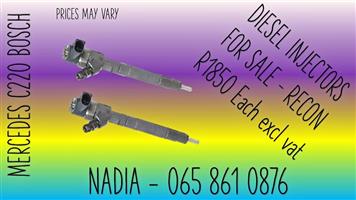 MERCEDES C220 DIESEL INJECTORS FOR SALE WE SELL ON EXCHANGE OR RECON