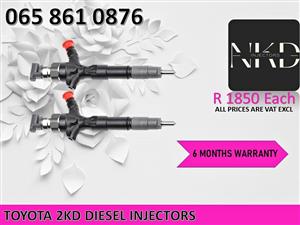 TOYOTA 2KD DIESEL INJECTORS FOR SALE OR RECON WITH WARRANTY