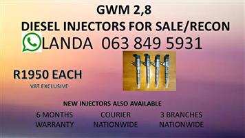 GWM 2.8 NEW AND RECON DIESEL INJECTORS 