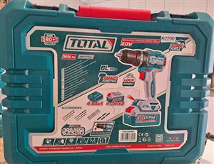 Brand New Total Tools Brushless Cordless Impact Drill, 20v Kit