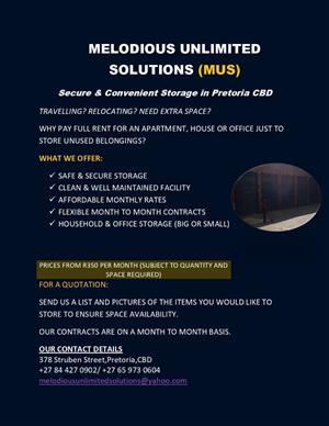 Storage space to rent  