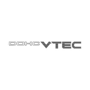 Vinyl Sticker with V-tech DOHC 16v Design - Black (30x4cm)
