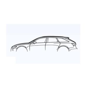 Steel Silhouette Wall Art - Audi RS6 1700X600X2MM