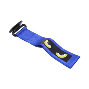 Decorative Non-Functional Tow Hook Strap with BadBoy Design (Blue)