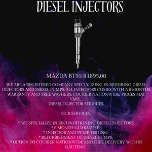 MAZDA BT50 INJECTOR SERVICES/RECON & EXCHANGE 
