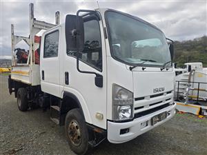 T948- 2013- ISUZU NPS300 4X4 CREWCAB + DROPSIDE BODY + CRANE TRUCK