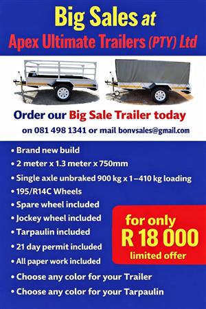 2026 Apex Ultimate Trailers 2 meter x 1.3 meter x 750mm Big Sale