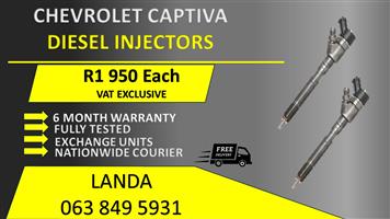 CHEVROLET CAPTIVA DIESEL INJECTORS FOR SALE OR RECON WITH 6 MONTH WARRANTY 