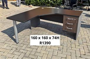 OFFICE LSHAPE DESK WITH DRAWERS