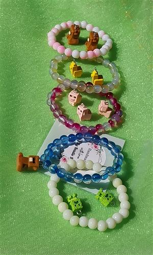 Gamers bracelet with minecraft charm 