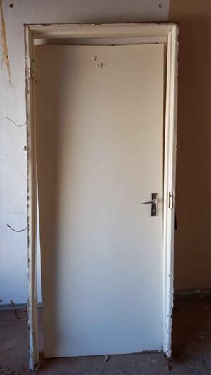 Steel frame and door with locks