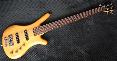 Warwick Corvette 5-String Bass Guitar - Active MEC Pickups - Natural Finish