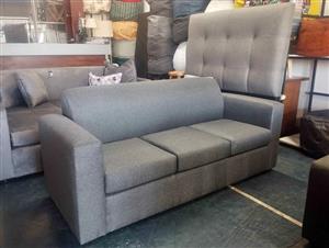 Three seater couch- charcoal grey