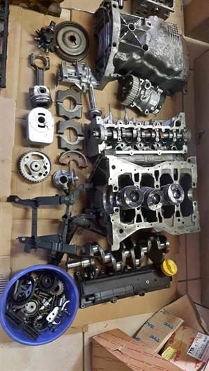 NP200 K9K ENGINE DIESEL PARTS. SECOND HAND. WITH BRAND NEW INJECTORS