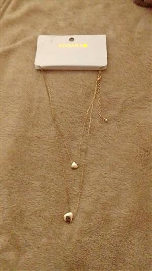 Necklace gold plated heart