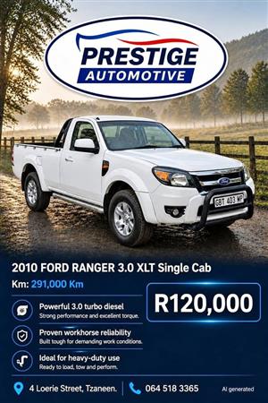 2010 Ford Ranger 3.0 XLT Single cab