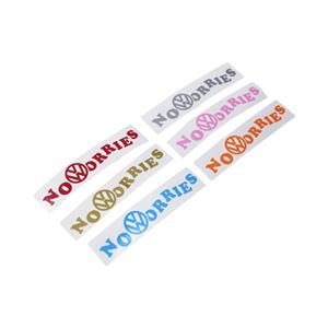 VW No Worries Vinyl Sticker 13x3cm (Pink)