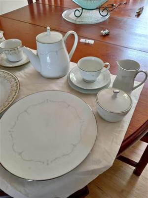 Noritake Whitebrook tea set